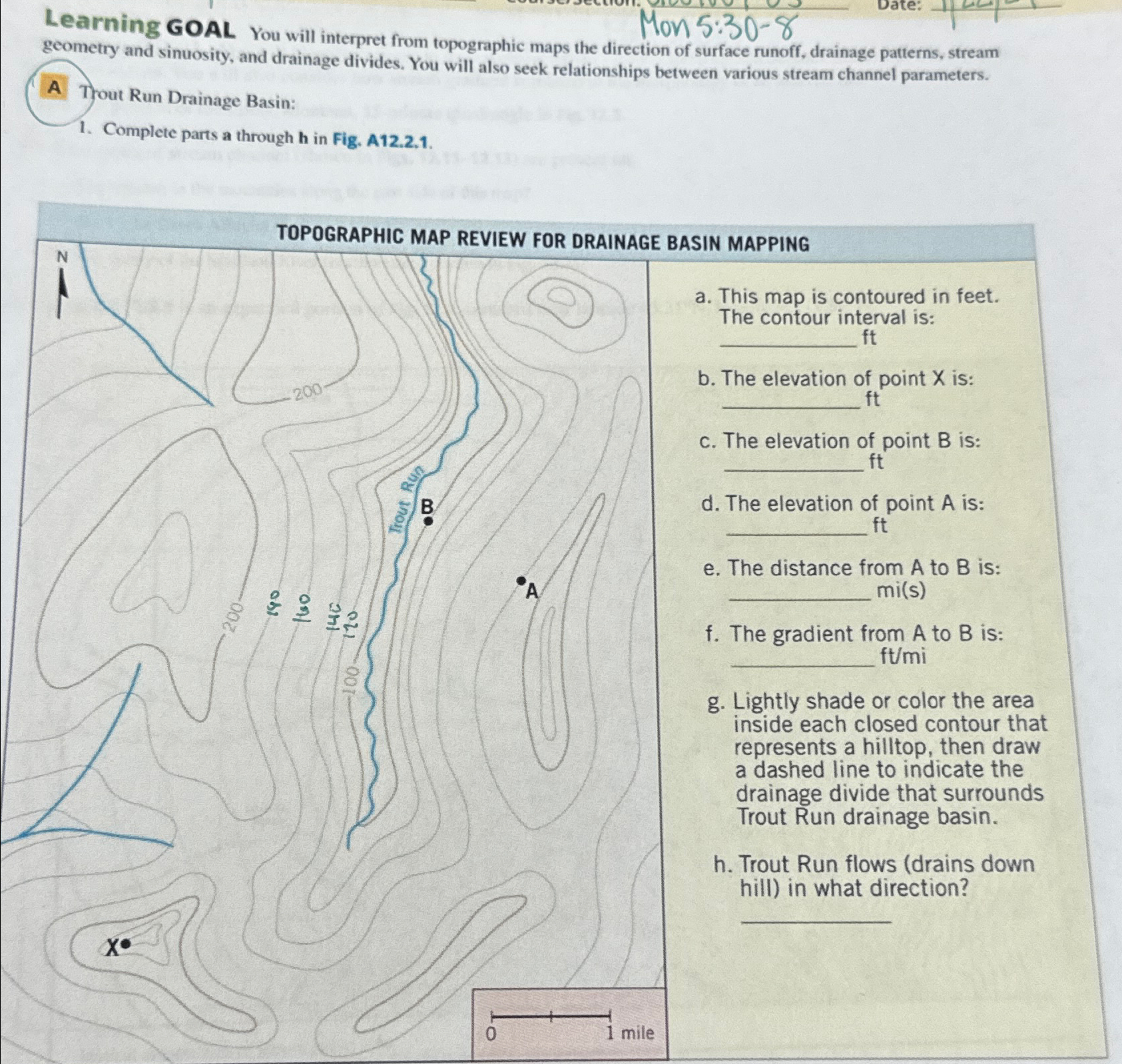 Solved Learning GOAL You will interpret from topographic | Chegg.com