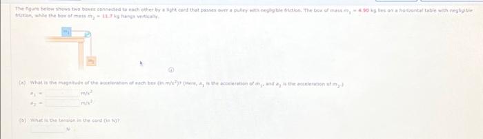 Solved The figure below shows two boxes connected to each | Chegg.com