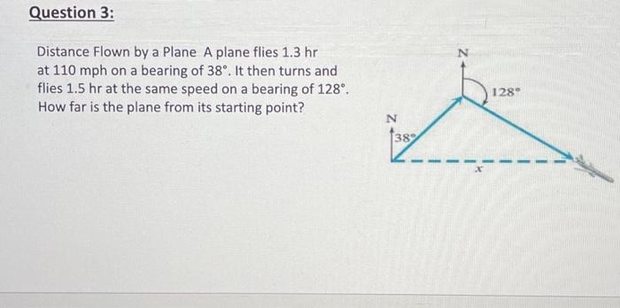 Solved Distance Flown by a Plane A plane flies 1.3hr at | Chegg.com
