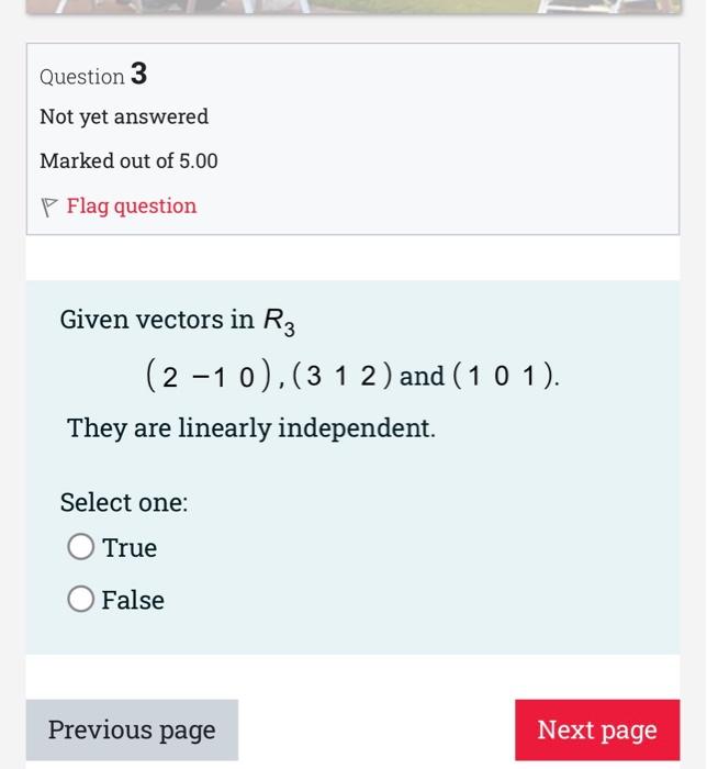 Solved Question 3 Not yet answered Marked out of 5.00 P Flag | Chegg.com
