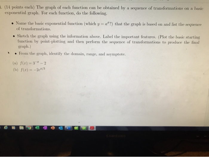 Solved .. (14 points each) The graph of each function can be | Chegg.com