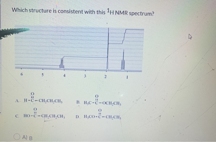 Solved Which structure is consistent with this 1 H NMR | Chegg.com