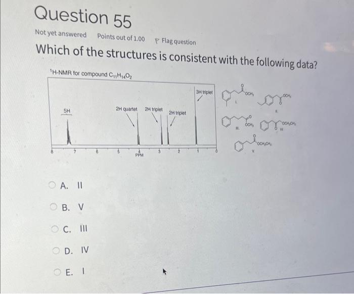 Solved Which of the structures is consistent with the | Chegg.com
