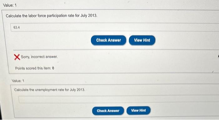 Solved Now Let's Calculate These Labor Force Statistics | Chegg.com