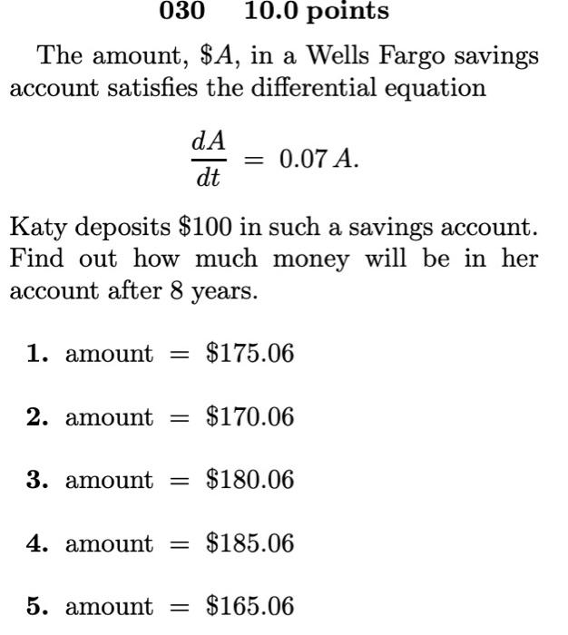 Solved 031 10.0 points The population of Dime Box grows