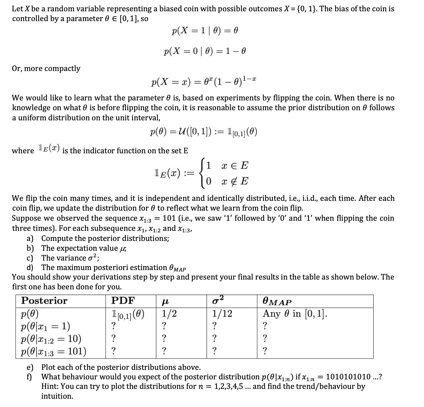 Random And Baised Math Solved Let x be a random variable representing a biased | Chegg.com