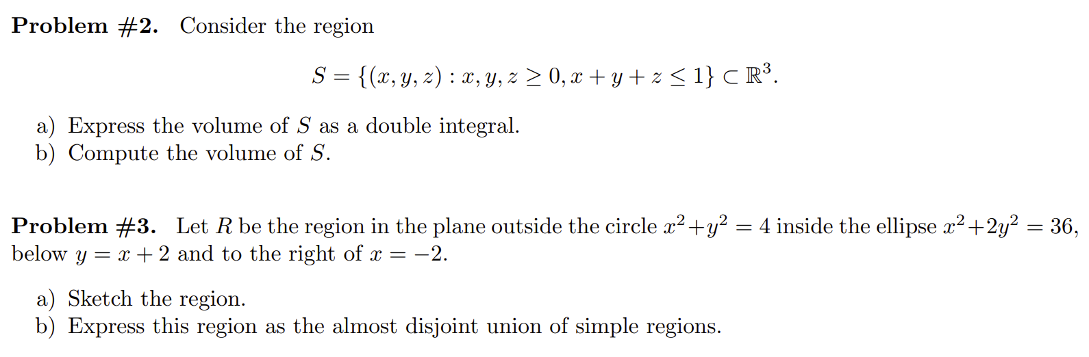 Simple Region Solved Problem #2. Consider the | Chegg.com