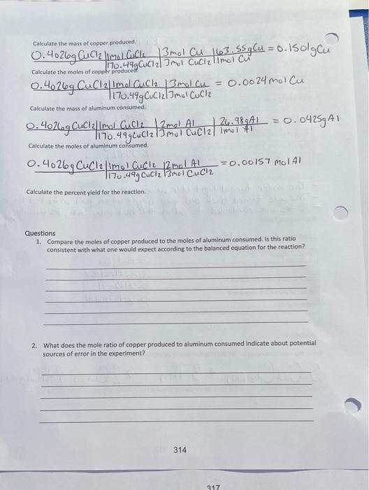 how to calculate the mass of a single copper atom
