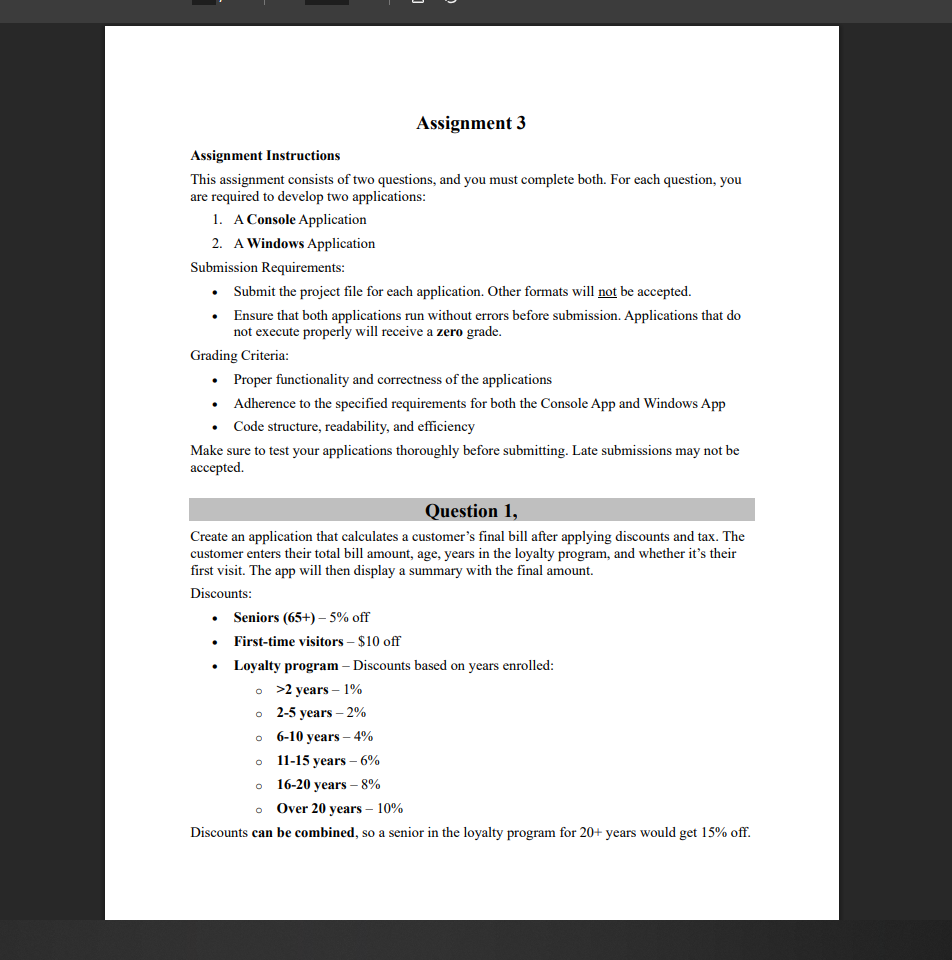 for this assignment, code the Solved Please answer for Visual studio22 and C# | Chegg.com