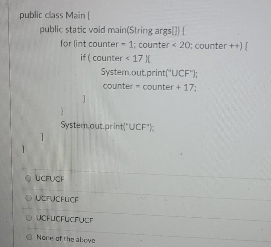 Solved public class Main public static void main(String | Chegg.com