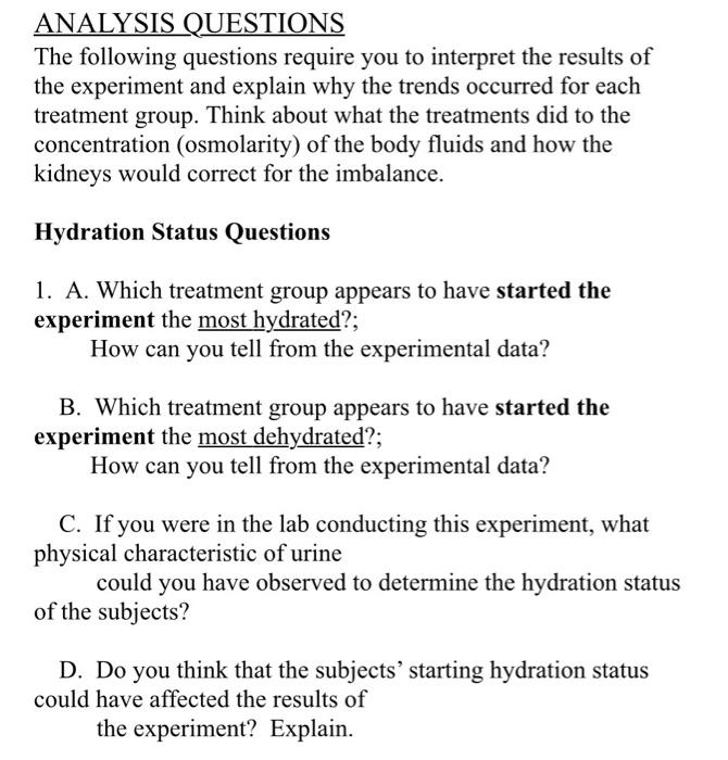 Solved In Part A you analysed the activity of ADH under