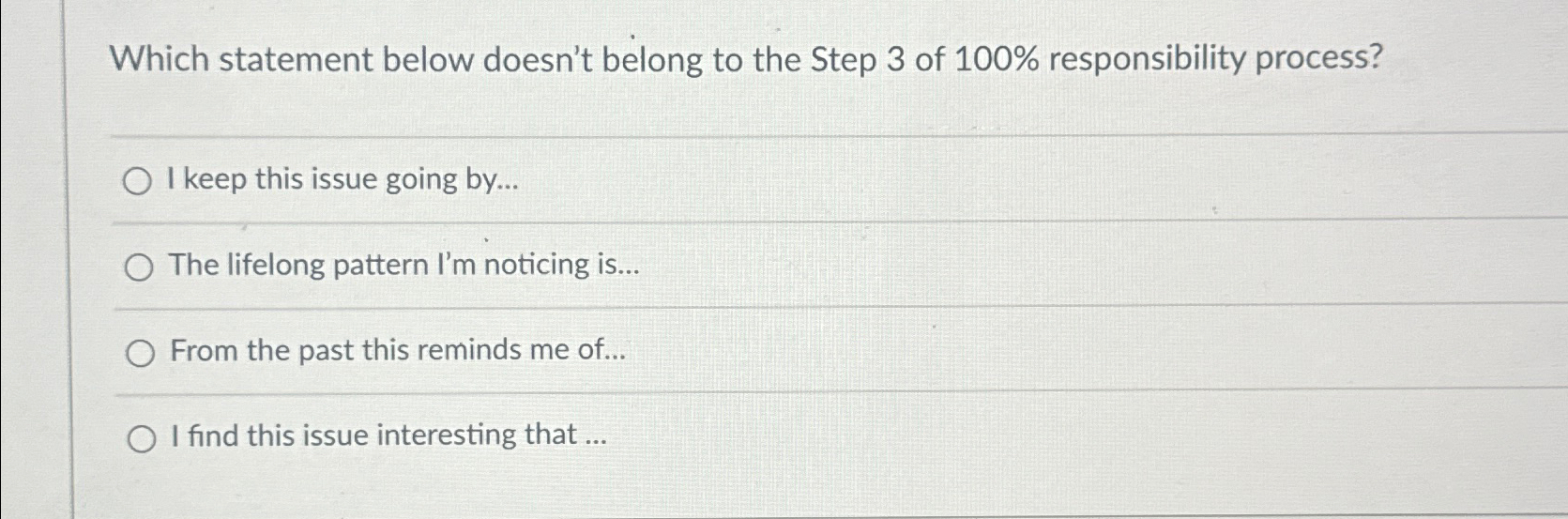 Solved Which statement below doesn't belong to the Step 3 | Chegg.com
