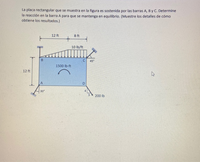 Solved The rectangular plate shown in the figure is | Chegg.com