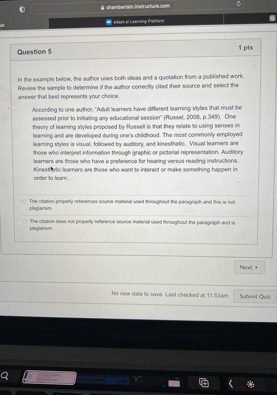 In the example below, the author uses both ideas and | Chegg.com
