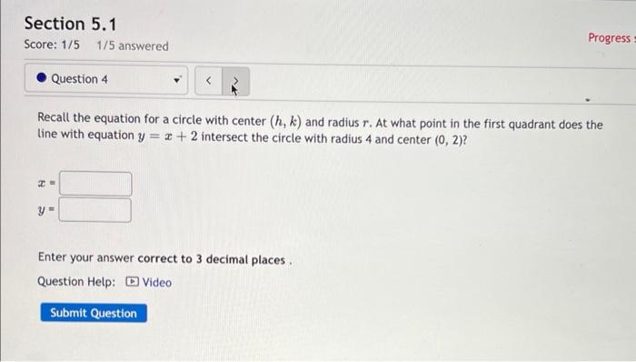 Solved Section 5.1 Score: 1/5 1/5 answered Question 2 | Chegg.com
