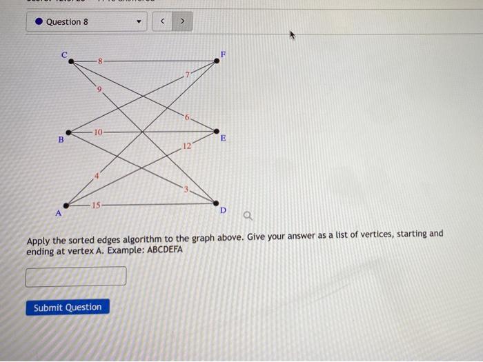 Solved B 12 13 10 A 7 D E A Apply The Sorted Edges Algorithm 7958
