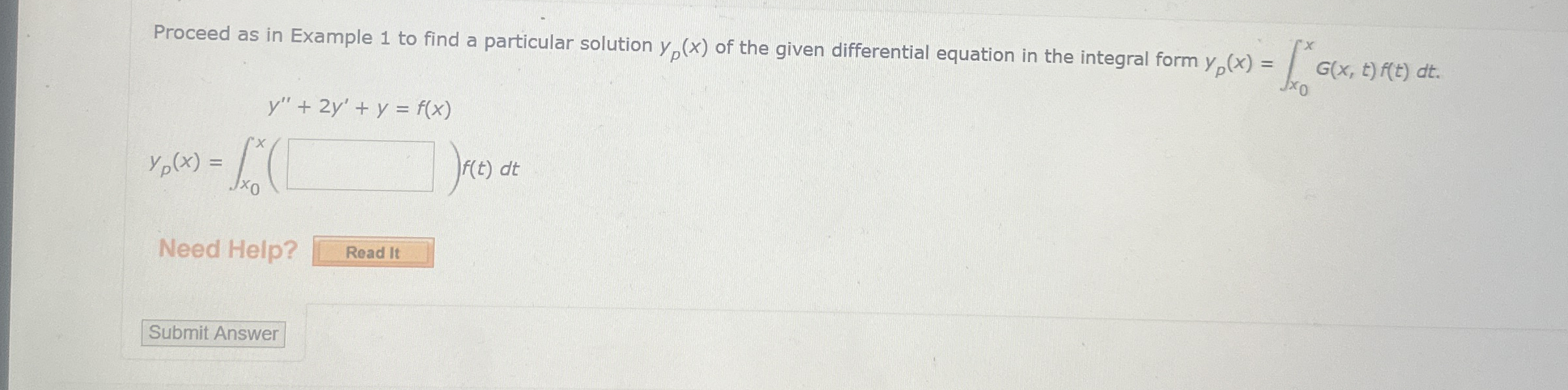 Solved Proceed as in Example 1 ﻿to find a particular