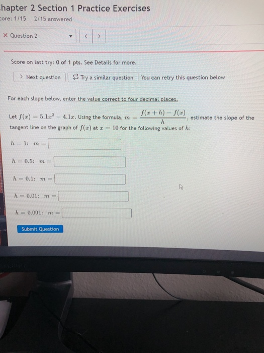 Solved Chapter 2 Section 1 Practice Exercises core: 1/15 | Chegg.com