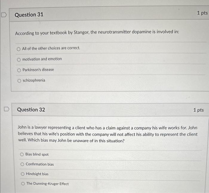 Solved According to your textbook by Stangor, the | Chegg.com