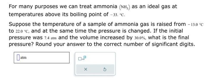 Solved For Many Purposes We Can Treat Ammonia (NH3) As An | Chegg.com