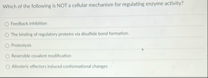 Solved Which of the following is NOT a cellular mechanism | Chegg.com