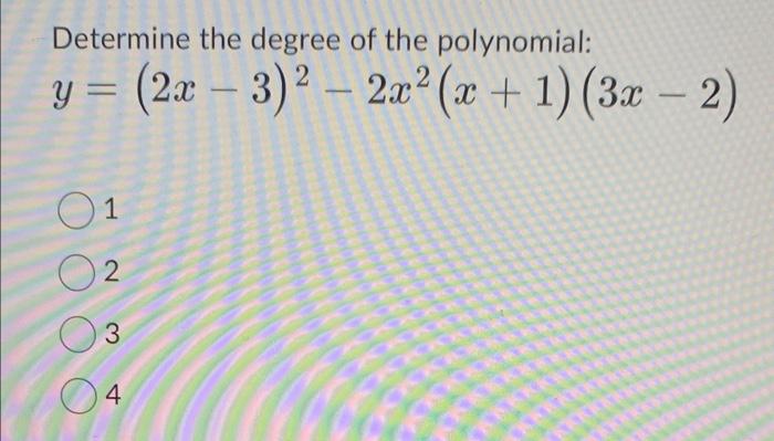 the degree of polynomial x 1 x 2 x 3 is