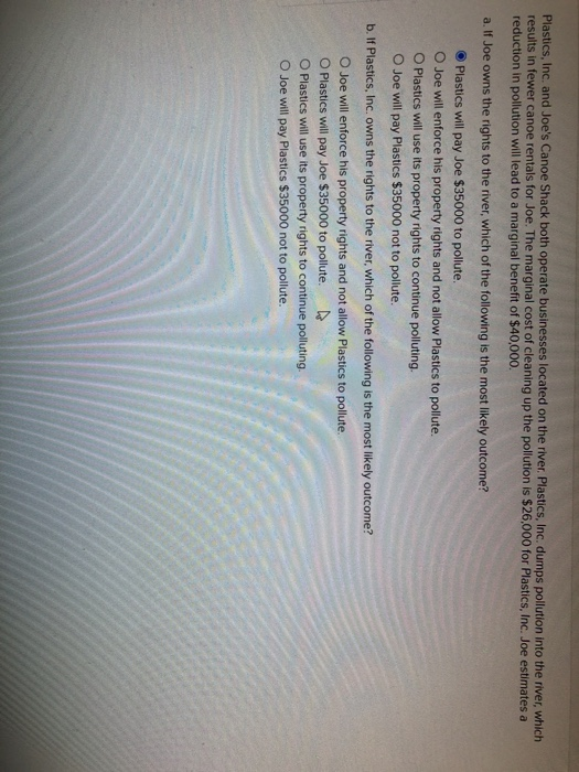 Solved Plastics, Inc. and Joe's Canoe Shack both operate