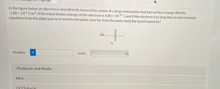 Solved In the figure below an electron is shot directly | Chegg.com