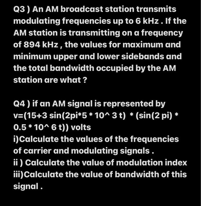 frequency assignment for am broadcast