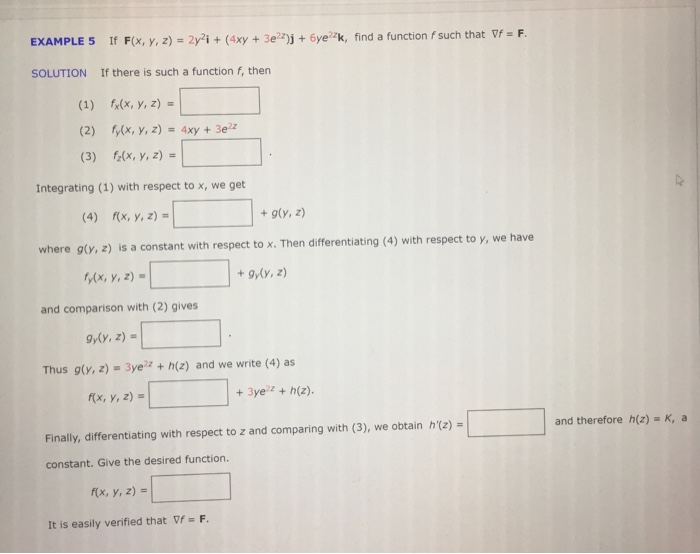 Solved Example 5 If F X Y Z 2y2i 4xy 3e2 J 6y Chegg Com