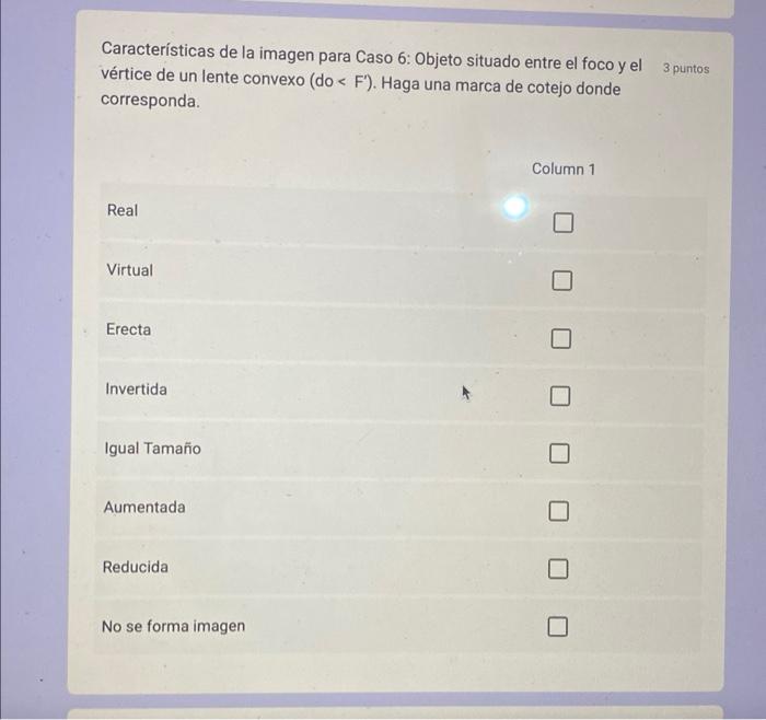 Características de la imagen para Caso 6: Objeto situado entre el foco y el vértice de un lente convexo (do \( <F^{\prime} \)