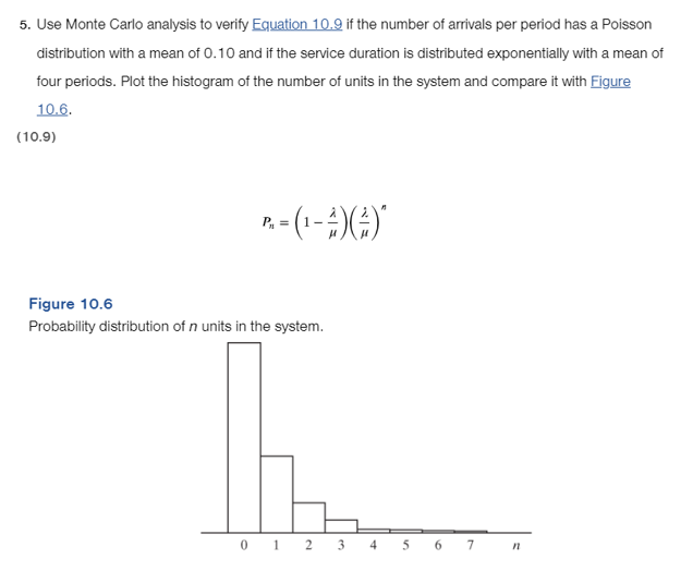 Solved Use Monte Carlo analysis to verify Equation 10.9 ﻿if | Chegg.com