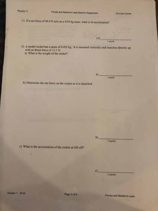 Solved a model rocket has a mass of 0.435 kg. it is mounted