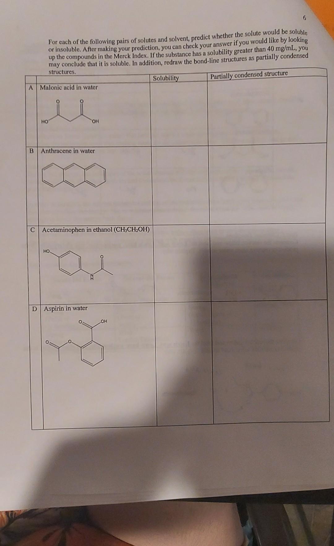 Solved For each of the following pairs of solutes and