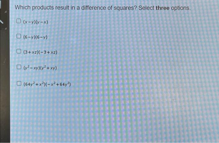 solved-which-products-result-in-a-difference-of-squares-chegg