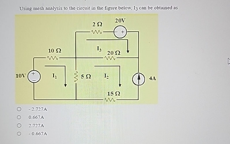 Solved Using mesh analysis to the circuit in the figure | Chegg.com