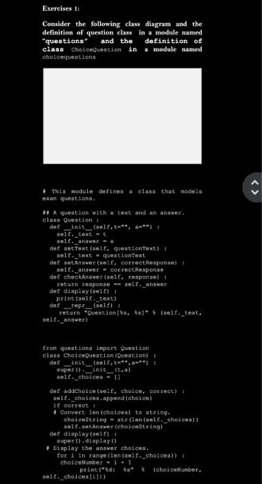 Solved Exercises : Consider the following class diagram and | Chegg.com