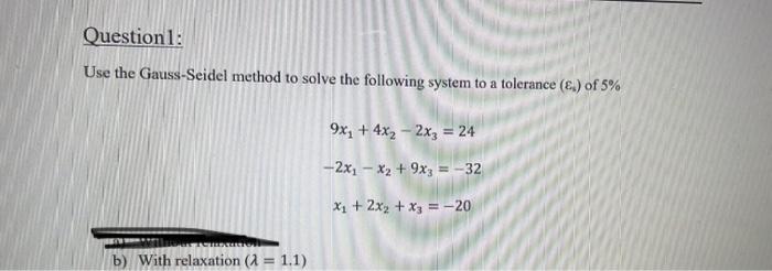 Solved NUMERICAL please show all the steps PART B ONLY and | Chegg.com