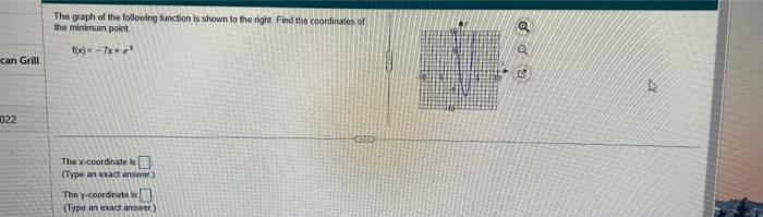 Solved The graph of the following function is shown to the | Chegg.com