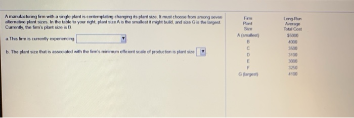 Solved Amanufacturing Firm With A Single Plant Is | Chegg.com