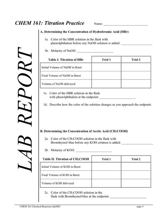 Instructions for the Titration Practice Explore | Chegg.com
