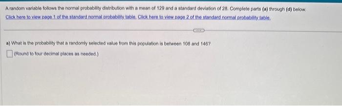 Solved A random variable follows the normal probability | Chegg.com