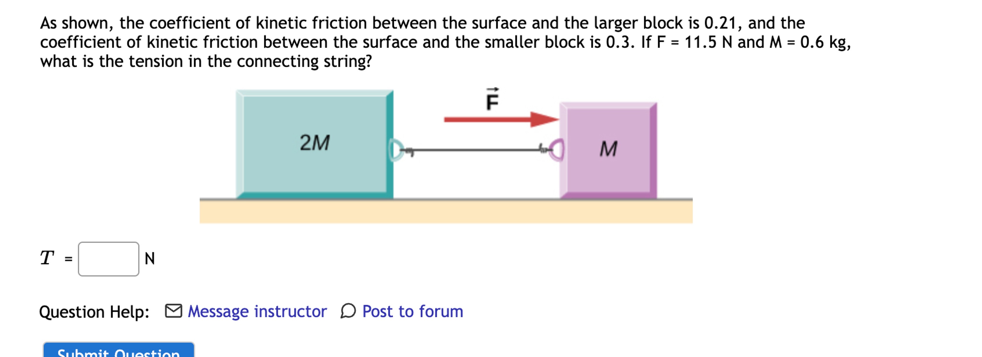 Solved As shown, the coefficient of kinetic friction between | Chegg.com