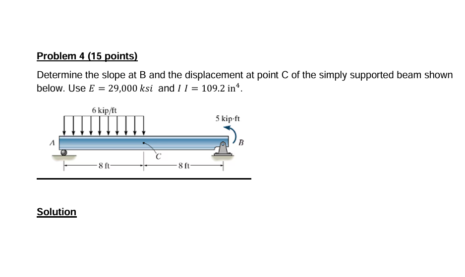 Solved Problem 4 (15 ﻿points)Determine the slope at B ﻿and | Chegg.com