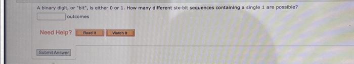 Solved A binary digit, or 