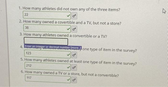 Solved In a survey of 234 professional athletes, it was | Chegg.com