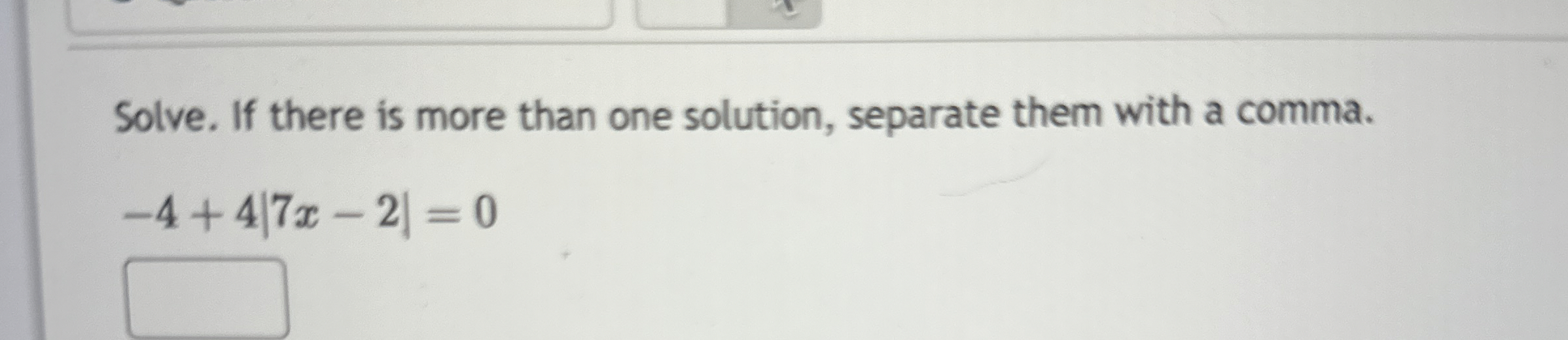 Solved Solve. If there is more than one solution, separate | Chegg.com