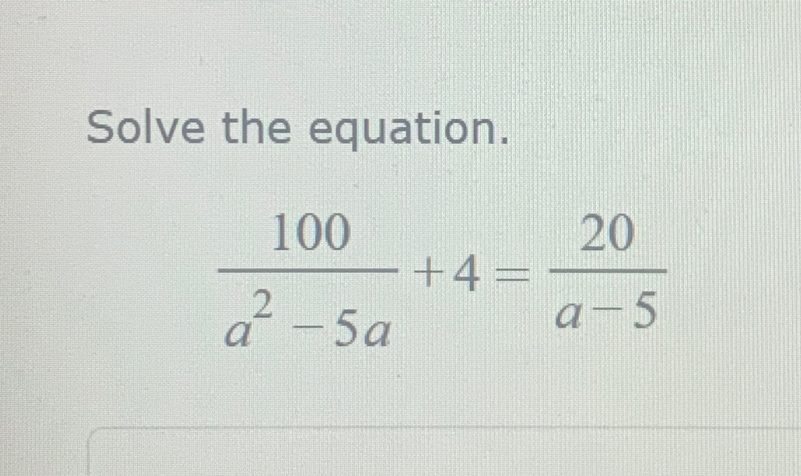 solve 100 4 5