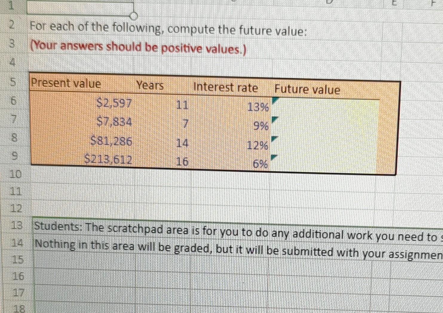 For Each Of The Following Compute The Future Value Solved For each of the following, compute the future value: | Chegg.com