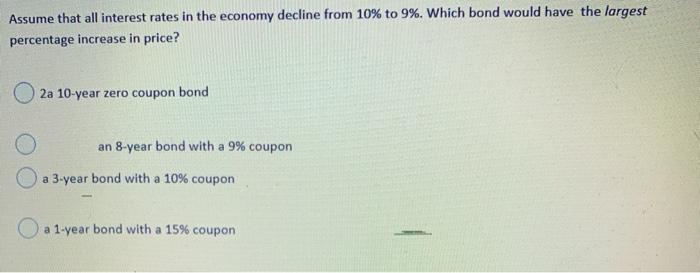 Solved Assume that all interest rates in the economy decline | Chegg.com